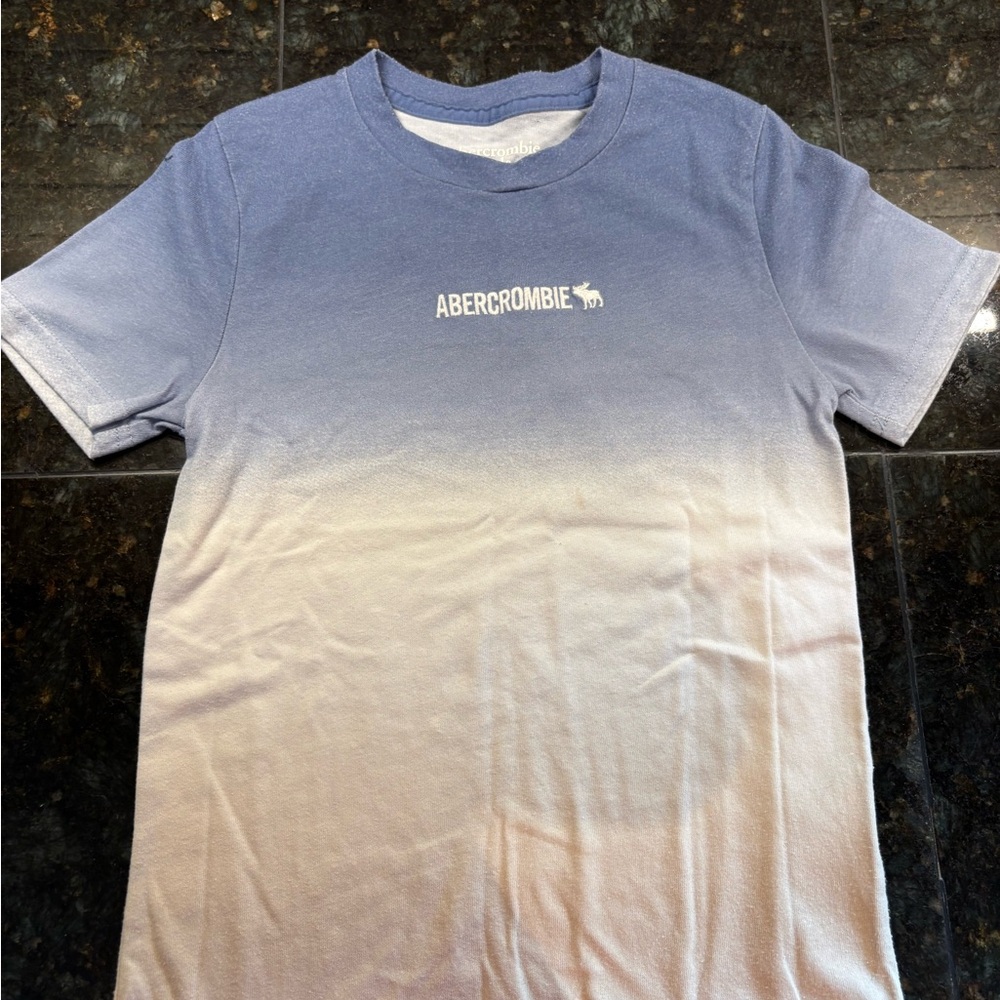 Abercrombie & Fitch Blue and White Gradient Shirt
